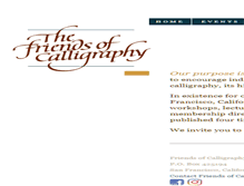 Tablet Screenshot of friendsofcalligraphy.org